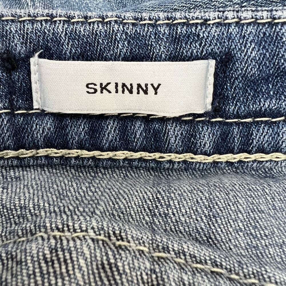 Vigoss Jeans Women's 8 Blue Skinny Embroidered Pockets Preppy Normcore Classic - Picture 7 of 15